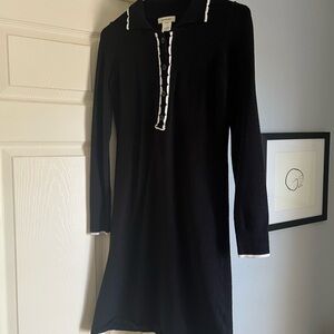 Max Studio Black Knit Dress with White Trim